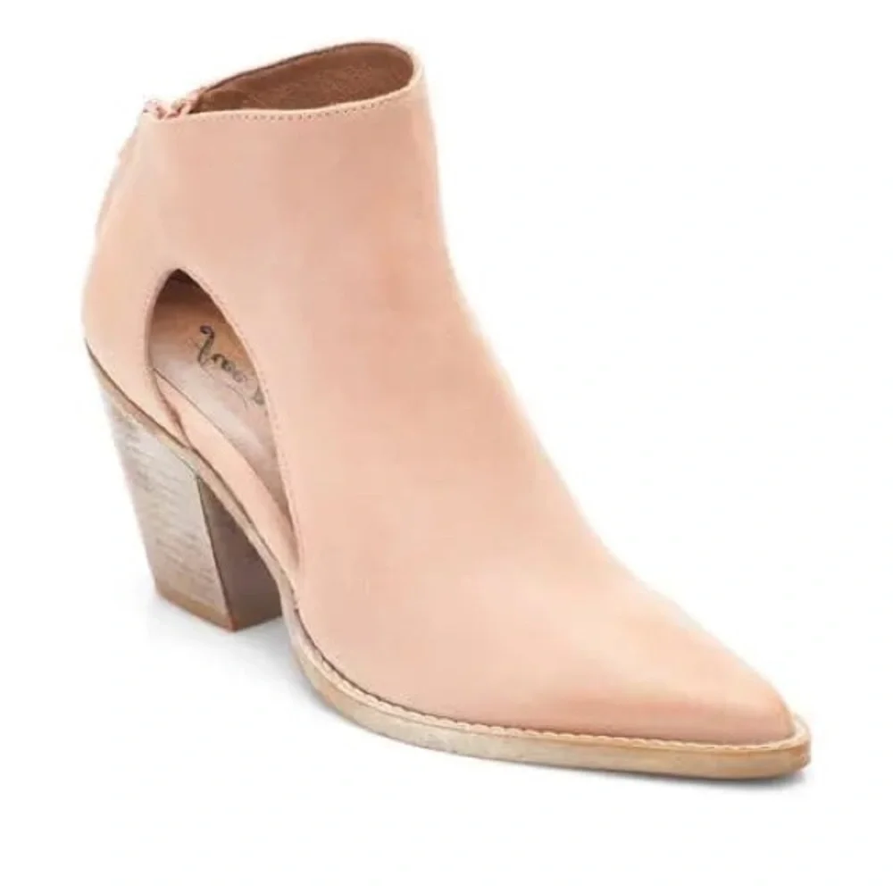 Free People Wilder Bootie in Peach